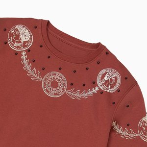 Sweats à la mode en gros personnalisé strass conception imprimé Logo pour hommes sweats à capuche hommes hiver respirant confortable sweat - Product Image 2