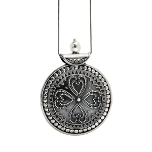 Fabuleux Look 925 Sterling Oxydé Argent Forme Ronde Gravé Pendentif Pour Femme Filles Bijoux Faits À La Main En Gros Fabricant - Product Image 3