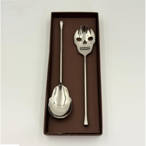 Juego de Cuchara y Tenedor con Diseño de Esqueleto, Decoración de Calavera, Mini Tenedor y Cuchara para Decoraciones de Halloween, Decoración del Hogar a Bajo Precio en India - Product Image 4