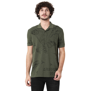 Polo personnalisé pour homme en tissu respirant, col imprimé uni, 100 % coton, logo imprimé, polyester - Product Image 2