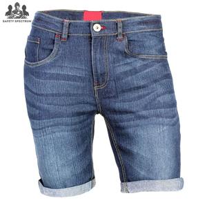 กางเกงยีนส์ขาสั้นผู้ชาย ลายเรียบ คุณภาพสูง ระบายอากาศ แห้งเร็ว ผ้าฝ้าย 100% สไตล์ลำลอง มีกระเป๋า ราคาถูก ผลิตจากโรงงาน - Product Image 1