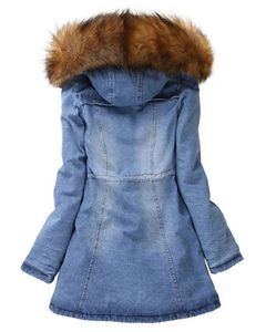 Veste en jean polyvalente avec détail boutonné en fausse fourrure, style vintage, résistante au lavage, élégante et confortable pour l'automne/hiver - Product Image 1