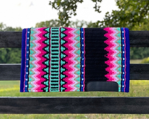 Western Show Horse Saddle Blanket Diseño de Nueva Zelanda Manta de sillín de lana hecha a mano Top Wool Saddle Pad Size - Product Image 5