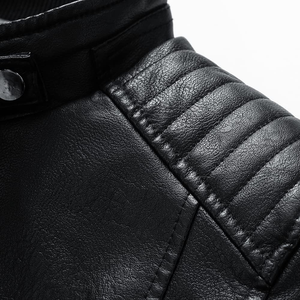 Chaqueta de bicicleta de cuero de alta calidad para hombre Chaqueta de bicicleta ajustada Chaqueta de bicicleta de estilo motociclista Racer - Product Image 3