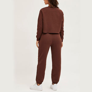 Wholesale Winter Sports Lace Decoration <b>Elastic</b> Closure Flat Front High Quality Winter Loose Casual Yoga Sport Pants - Product Image 2