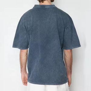 2024 ropa de calle personalizada de alta calidad para hombre, Camiseta lisa de algodón de talla grande Vintage Acid 100% para hombre, Camiseta holgada estampada - Product Image 4