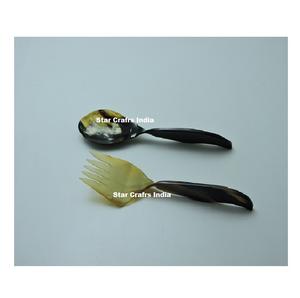 Cuchara para Ensalada de Cuerno Natural, Utensilios de Cocina Más Vendidos, Artículos para el Hogar y Restaurantes, Cuchara de Cuerno - Product Image 1