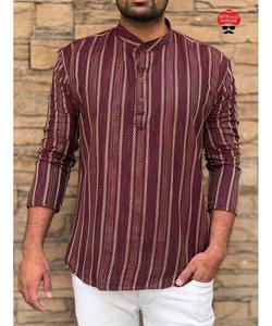 AchkanBandhgalaSherwaniKurta vert de mariage pour les hommes en tissu arabe avec le dernier style Pathani court et élégant pyjama en coton - Product Image 1