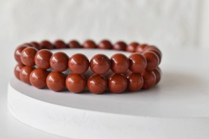 กำไลข้อมือหินแจสเปอร์สีแดงธรรมชาติขัดเงา ขนาด 8 มม. รูปทรงกลม สำหรับทำเครื่องประดับสมาธิ ขายส่ง - Product Image 5