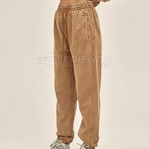 Pantalones con Lavado Ácido para Hombre, Corte Relajado, Uso Diario, 100% Algodón, Cintura Media, Tela Suave, Estilo Moderno - Product Image 4
