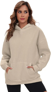 ชุดเดรสมีฮู้ดสำหรับผู้หญิงเสื้อแขนยาวสวมหัวสำหรับผู้หญิงโอเวอร์ไซส์แฟชั่นที่กำหนดเอง - Product Image 4