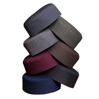 Gorro de Oración Musulmán Bordado con Diseño Personalizado, Gorro de Algodón Tipo Kufi con Nalain
