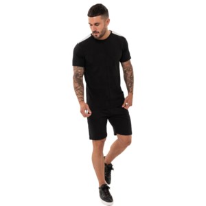 Ensemble de vêtements d'extérieur d'été sur mesure pour hommes t-shirt décontracté deux pièces en tricot à manches courtes cropped top shorts survêtements - Product Image 5