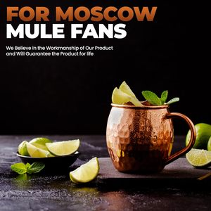 Koi vendeur en gros 18oz pur cuivre Moscou Mule tasses avec poignée étanche martelé conception ensembles de cadeaux de fête de mariage - Product Image 6