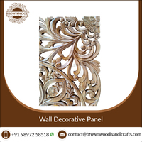 Prix de gros Design élégant Finition en bois naturel Couleur Panneaux décoratifs muraux en bois de teck sculpté à la main Fournisseur