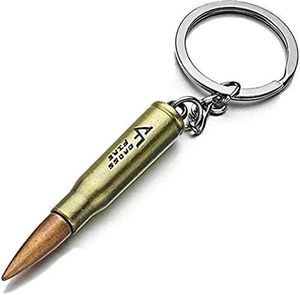 Kim loại đạn hình thiết kế Keychain Combo Bullet hình 3D mô hình thiết kế Keyring cho xe đạp xe Tặng với vòng chìa khóa - Product Image 2