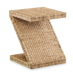 Petite table d'appoint en jacinthe d'eau, tissée à la main, tables d'appoint, prix bas, ameublement pour la maison - Product Image 3