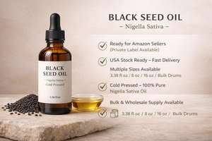 Huile de Nigelle (Graines Noires) 100% Pure et Naturelle, Pressée à Froid, Qualité Cosmétique, Liquide, 100 ml, Stock Disponible aux États-Unis - Product Image 2