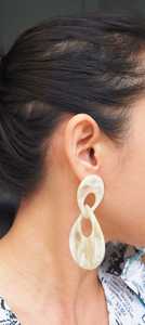 Luxury Eco-Friendly Modern Horn Dangle Earrings Polished Handmade Artisan Jewelry <b>Gift</b> <b>for</b> <b>Her</b> - Product Image 6