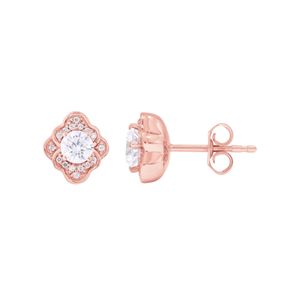ต่างหูเพชรกลมเจียระไนแบบสดใส - Product Image 2