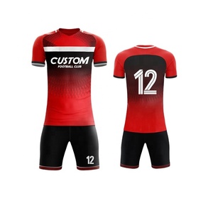 Ensemble d'uniformes de football personnalisés à séchage rapide, respirants, unisexes pour adultes, kits de sublimation bon marché, service OEM, manches courtes - Product Image 5