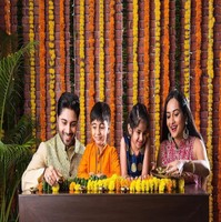 Senar bunga Marigold buatan untuk dekorasi karangan bunga Marigold untuk Natal, Diwali, pesta dan perlengkapan acara 5 kaki kuning