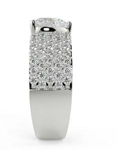 Bague Moissanite coupe coeur bague de fiançailles ronde bague en diamant Solitaire bijoux personnalisés cadeau pour elle - Product Image 2