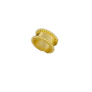 Anillo elegante redondo completo chapado en oro rosa hecho a mano con diseño punteado SKU7324 estilo clásico para fines de regalo - Product Image 2