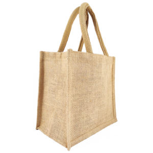 Sac fourre-tout en jute économique de taille moyenne pour cadeaux |   Sac de courses réutilisable pour hypermarché |   Logo personnalisé imprimé |   R.D Bag House - Product Image 2