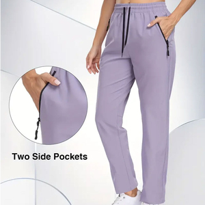 Pantalon ample pour femme grande taille, logo personnalisé, haute qualité, jambes larges, respirant, décontracté - Product Image 2