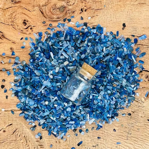 Chips de cristal áspero Natural de Kynite azul, tamaño personalizado, piedras preciosas sueltas, cuarzo, Mini botella a granel, piedras preciosas en miniatura sin tratar - Product Image 1