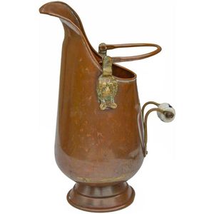 Elegant handcrafted copper <b>bucket</b> with reinforced base for coal <b>ash</b> and wood storage near fireplaces - Product Image 4