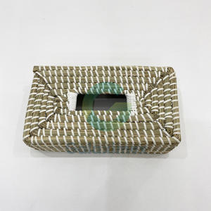 White Seagrass Classic Square <b>Tissue</b> <b>Holder</b> Vietnam Bathroom & <b>Kitchen</b> Accessories for Hotels - Product Image 4