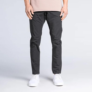 Pantalon décontracté délavé pour hommes avec jambe fuselée: style d'inspiration vintage, tissu doux et onglets ajustables à la taille - Product Image 5