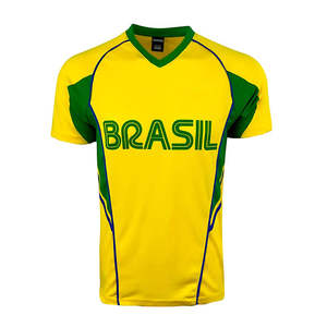 Maillot de sport pour homme, performance du Brésil, tailles adultes, manches courtes, t-shirt, maillot de football du Brésil, vente chaude - Product Image 3