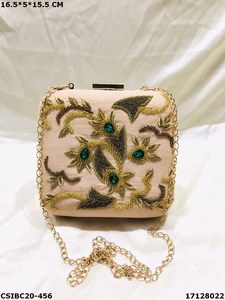 Bolso de noche con bordado de piedra Vintage para mujer, bolso de mano exclusivo con cuentas étnicas para ocasiones formales, bolso de fiesta - Product Image 6