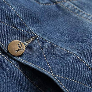 Meilleur prix Veste en jean pour homme Jean uni teint Veste en jean d'hiver Veste en jean confortable à vendre - Product Image 4