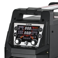 LEVIN Nouvelle machine à souder synergique 200A Pulse 5-en-1 MIG MAG MMA HF TIG, gaz et sans gaz, certifiée CE pour l'acier inoxydable