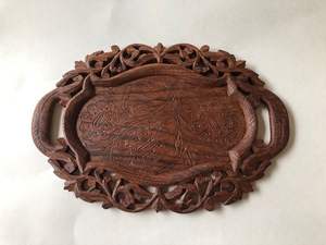 Bandejas de Madera al por Mayor, Bandeja de Servicio Rectangular de Madera Hecha a Mano Natural - Product Image 6