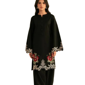 Ensemble Shalwar Kameez classique de haute qualité pour femme Style ethnique intemporel avec tenue de fête longue durée - Product Image 1