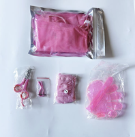 Lot de 5 sacs de bain et de toilettage pour animaux de compagnie, kit de toilettage pour chat en maille réglable, muselière anti-griffures pour chat pour la coupe des ongles