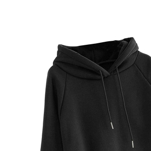 100% personnalisable surdimensionné polaire tissu à capuche goutte épaule Streetwear personnalisé Logo impression solide motif blanc sweats à capuche - Product Image 3