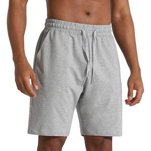 Ropa deportiva de calle alta para hombre, ropa de gimnasio, pantalones cortos de chándal atléticos de algodón 100%, informales, sólidos, de alta calidad, para entrenamiento deportivo medio - Product Image 4