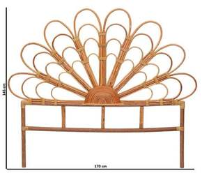 Cabecero de Ratán Vintage, Muebles para el Hogar, Muebles para Dormitorio, Cama Moderna para el Hogar, Ratán de Alta Calidad, Madera Maciza de Lujo, Tradicional - Product Image 3