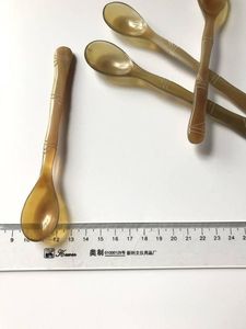 Cucharas de cuerno de alta calidad de búfalo real de la mejor calidad con mango, cuchara para servir para salsa y ensalada a un costo barato - Product Image 3