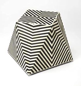 Table basse design Art déco de marque avec incrustation de mop noir et blanc exclusive pour les mariages Diwali meubles de qualité standard en vente - Product Image 3