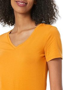 T-shirts d'été décontractés à col en V pour femmes, styles tricotés en gros - Product Image 5
