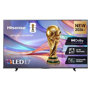 <strong>Hisense</strong> Qled E7 65 Inch 4K Uhd Tv With Dolby Vision Atmos And Ai Upscaling For Sports Viewing - Product Image 1