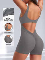 Mono Deportivo para Mujer, Spandex/Poliéster, Cierre con Cordón, Mangas Largas, Cintura Alta, Diseño Liso, 260g