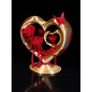 Koza cuore e rose ornamento per le decorazioni di san valentino - Product Image 1